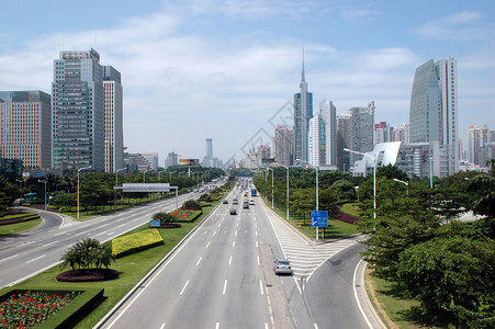 广东省深圳市沈南路主干道背景图片