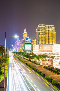 夜里在马考市美景观的维内提亚和其他旅馆度假胜图片