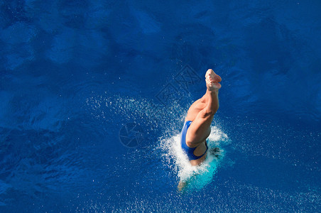 女跳水选手入水图片
