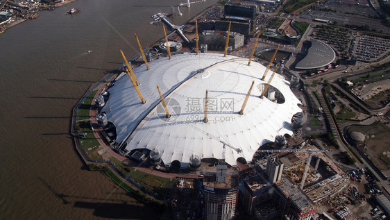 从空中俯瞰伦敦千禧体育场图片