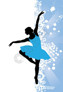 芭蕾舞蹈插图背景图片