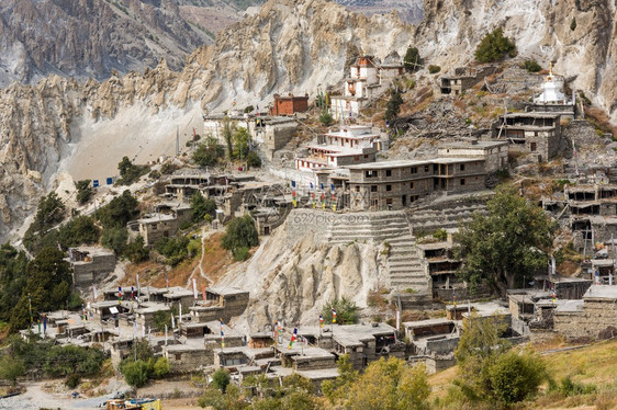 Annapurna地区Braga村的传图片