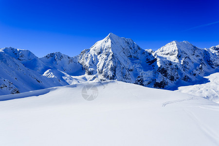 意大利阿尔卑斯山的冰雪峰图片