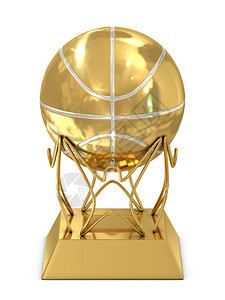 金银篮球奖杯在背景图片