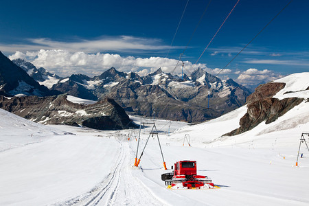 Zermatt滑雪天堂的斜坡图片