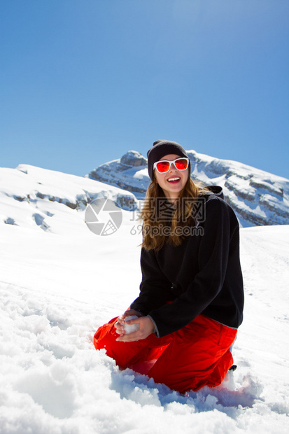 滑雪板冬季运动年轻滑雪图片