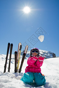滑雪者滑雪冬季运动快乐图片