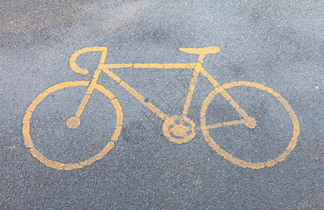 黄色自行车标志图片