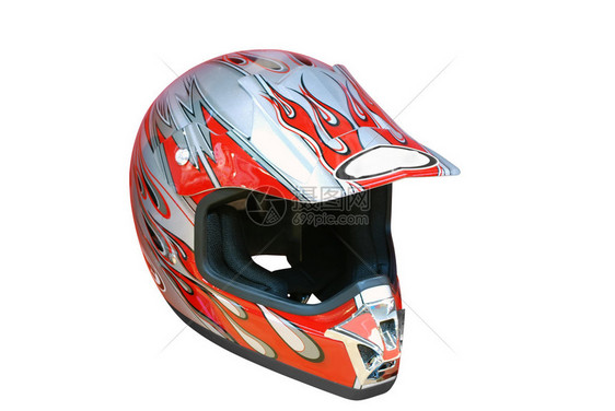 孤立的摩托车头盔图片