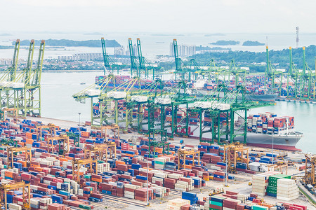 新加坡港口集装箱集装箱货图片