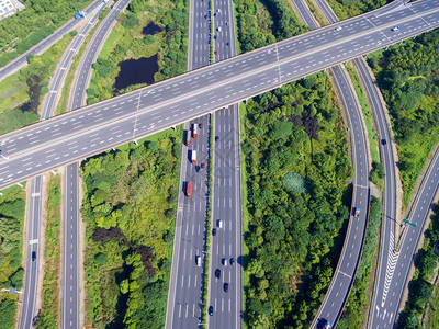 公路鸟瞰图背景图片