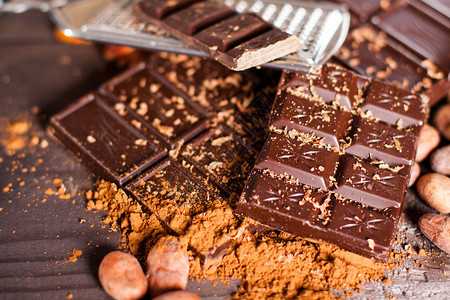 巧克力制品可豆可和木制的坚果图片