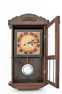 一个老祖父时钟的细节图片