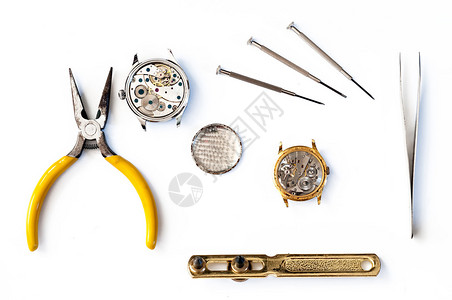 维修工具维修钟表的专用工具背景