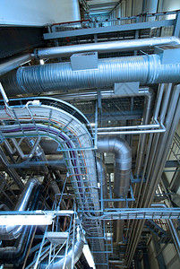 发电厂的管道管子机械图片
