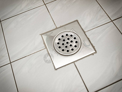 在浴室或厨房的地板上排水图片素材