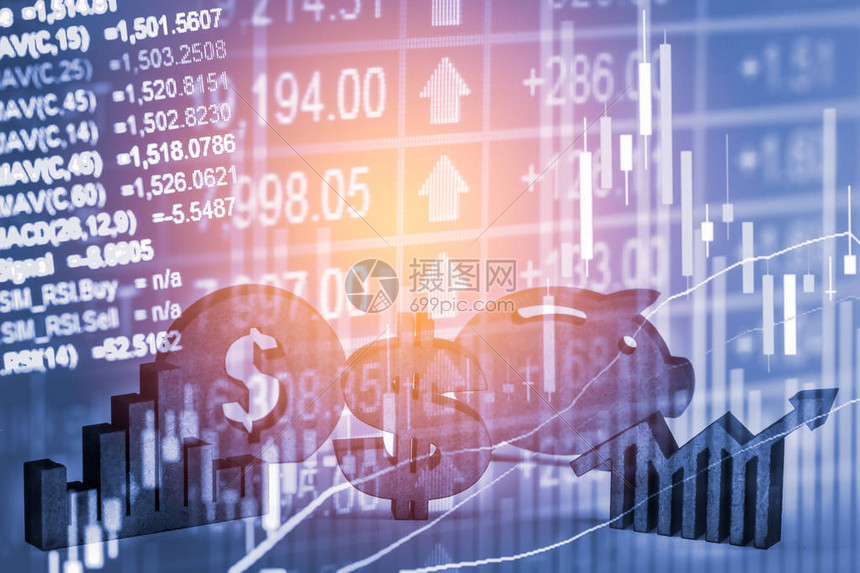 双重曝光业务对股票财务增长的支持经济回报收入概念LED上的股市金融市场经济中的股市金融概况高清图片下载-正版图片503566274-摄图网