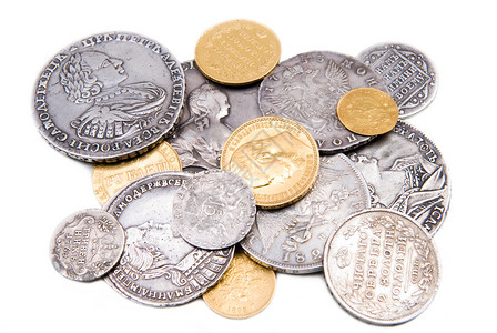 藏有俄罗斯金银硬币18背景图片