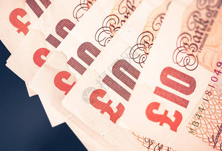 英国10英镑钞票特写照片英国经图片