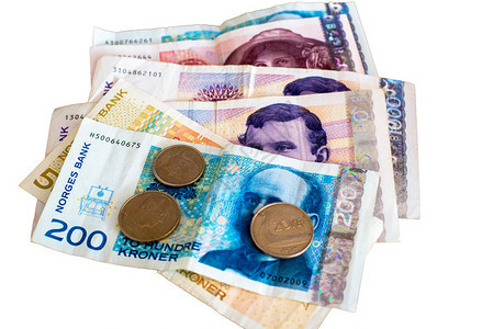 挪威纸币和硬币样图片