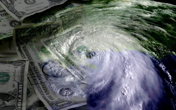 卡特里娜飓风于2005年8月28日在墨西哥湾上空的卫星照片这张NOAA图像属于公共领域GOES124公里红外图像与美元合图片