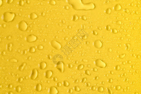 水滴上黄色孤立背景图片