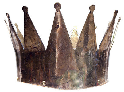 孤立的金属皇室冠背景图片