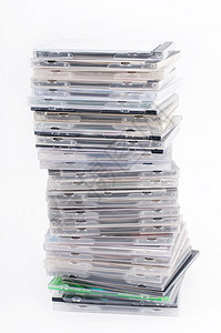 CD光盘堆隔离图片
