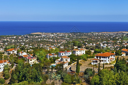 塞浦路斯景观的区域视图图片