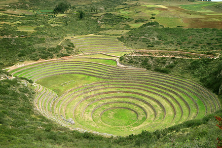 位于秘鲁库斯科地区偏远地区的马里印加农业梯田遗图片