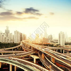 上海高速公路和高架桥背景图片