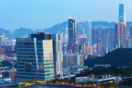 黄昏的香港建筑图片