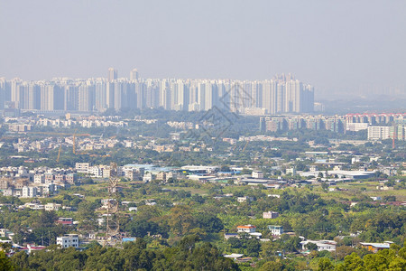 空气污染的香港新市区图片