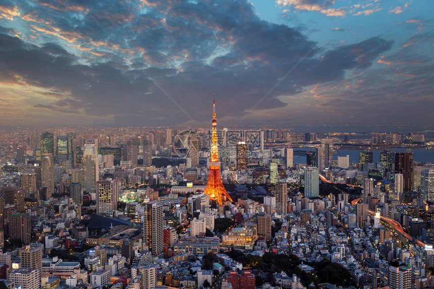 日本东京城市天际线景观高清图片下载-正版图片503620282-摄图网