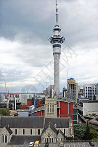 奥克兰天空塔天空塔是一座位于新西兰奥克兰中央商务区的图片