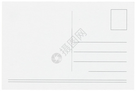 以高分辨率隔离的空白明信片图片