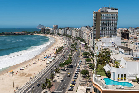 CopacabanaBeachViewfromHighAgle背景图片