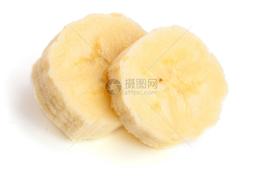 香蕉切片以白色背景被隔离高清图片下载-正版图片503627329-摄图网