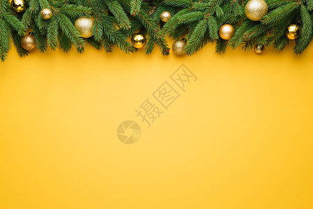 黄色圣诞节背景背景图片