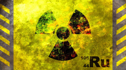 106黄色背景上的放射符号图片