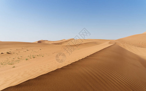 阿联酋沙漠中沙地的催眠模式靠近迪拜图片