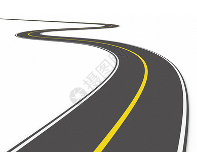 白色背景上的道路概念图片