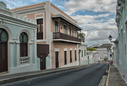 波多黎各圣胡安的典型街道图片