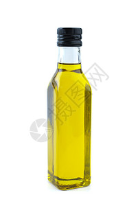 白底绝缘的含橄榄油或向日葵籽油或玉图片