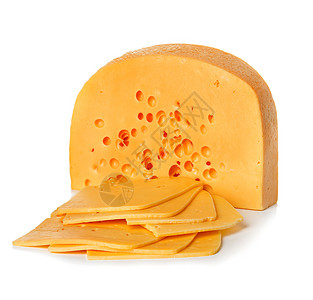 孤立在白色背景上的奶酪图片