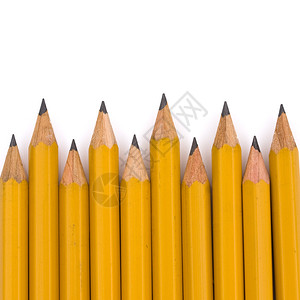 黄色铅笔边框其文字在白色图片