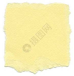 奶油黄纤维纸有撕裂边缘的纹理背景图片