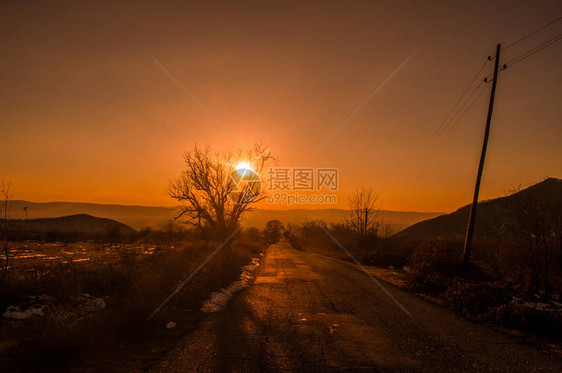 秋或冬季风景图片