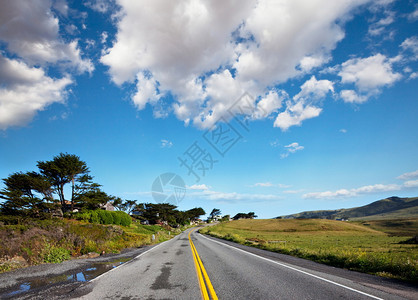 山丘公路背景图片