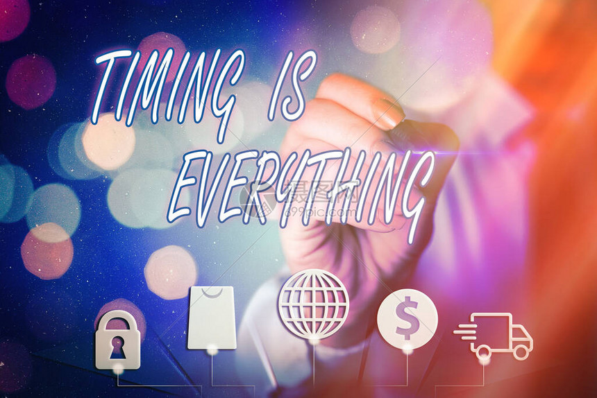 显示时间是一切的书写说明商业概念现在可以快速和准确地在最后期限前高清图片下载-正版图片503663504-摄图网